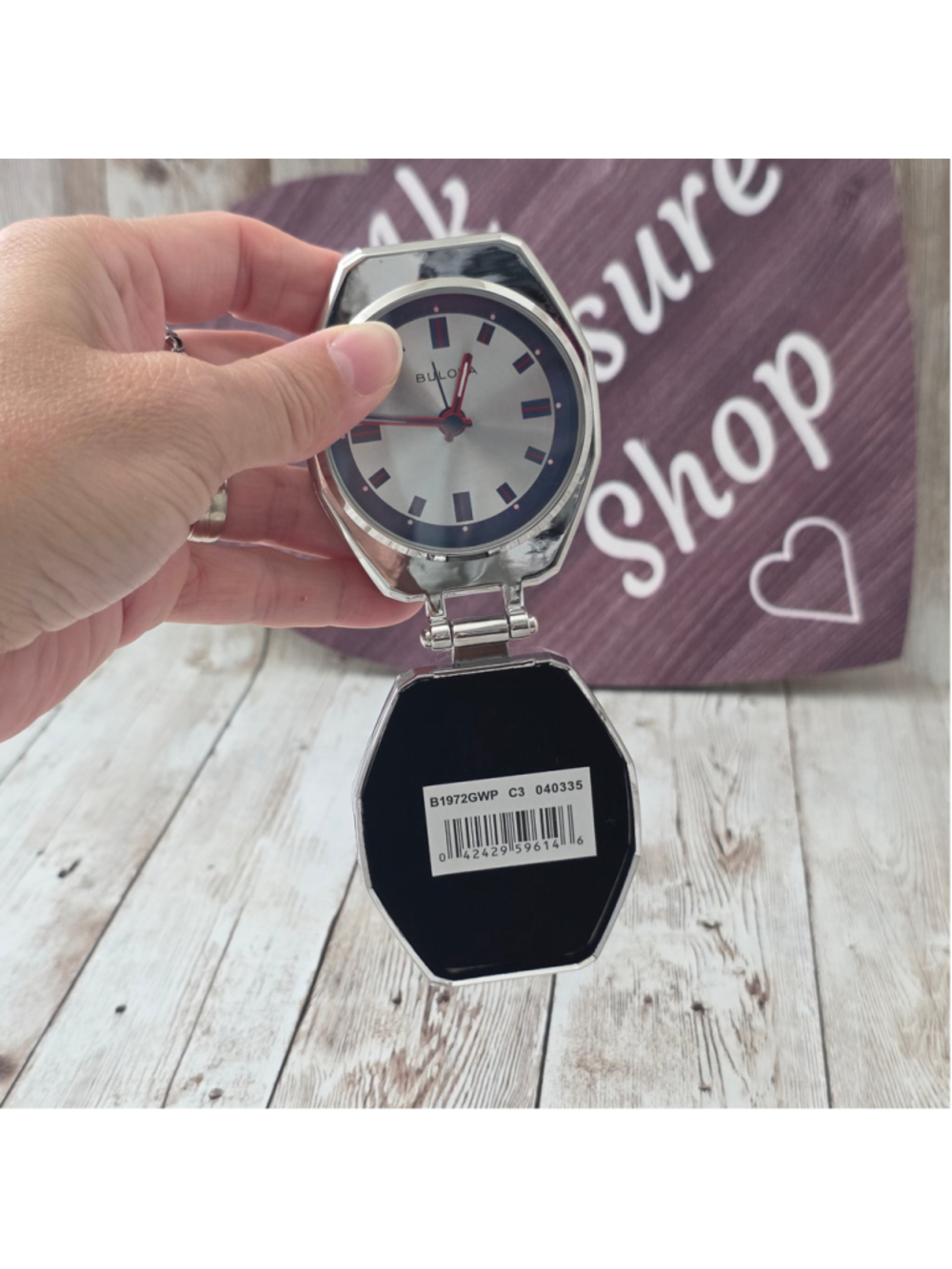 Bulova Unisex Home, Pocket Clock One Size Silver NWOT - Picture 3 of 8